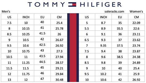 Tommy Hilfiger Size Chart – SizeChartly.